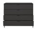 Kommode >Boulder< in Anthrazit matt Lack QF - 119x102x45cm (BxHxT)