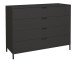 Kommode >Boulder< in Anthrazit matt Lack QF - 119x102x45cm (BxHxT)