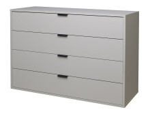 Kommode >Boulder< in Kreidegrau matt Lack - 119xx45cm (BxHxT)