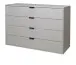 Kommode >Boulder< in Kreidegrau matt Lack - 119xx45cm (BxHxT)
