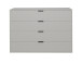 Kommode >Boulder< in Kreidegrau matt Lack - 119xx45cm (BxHxT)