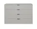 Kommode >Boulder< in Kreidegrau matt Lack - 119xx45cm (BxHxT)
