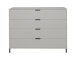 Kommode >Boulder< in Kreidegrau matt Lack - 119xx45cm (BxHxT)