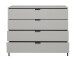 Kommode >Boulder< in Kreidegrau matt Lack - 119xx45cm (BxHxT)