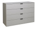 Kommode >Boulder< in Kreidegrau matt Lack - 119xx45cm (BxHxT)