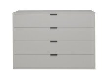Kommode >Boulder< in Kreidegrau matt Lack BG - 119x87x45cm (BxHxT)