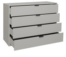 Kommode >Boulder< in Kreidegrau matt Lack BG - 119x87x45cm (BxHxT)