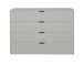 Kommode >Boulder< in Kreidegrau matt Lack BG - 119x87x45cm (BxHxT)