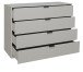 Kommode >Boulder< in Kreidegrau matt Lack BG - 119x87x45cm (BxHxT)