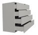 Kommode >Boulder< in Kreidegrau matt Lack BG - 119x87x45cm (BxHxT)