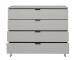 Kommode >Boulder< in Kreidegrau matt Lack DB - 119x102x45cm (BxHxT)