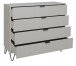 Kommode >Boulder< in Kreidegrau matt Lack DB - 119x102x45cm (BxHxT)