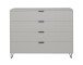 Kommode >Boulder< in Kreidegrau matt Lack DB - 119x102x45cm (BxHxT)