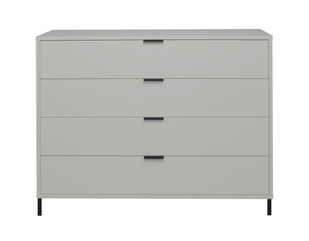 Kommode >Boulder< in Kreidegrau matt Lack QF - 119x102x45cm (BxHxT)