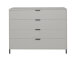 Kommode >Boulder< in Kreidegrau matt Lack QF - 119x102x45cm (BxHxT)