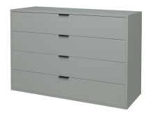 Kommode >Boulder< in Pine Green matt Lack BG - 119x87x45cm (BxHxT)