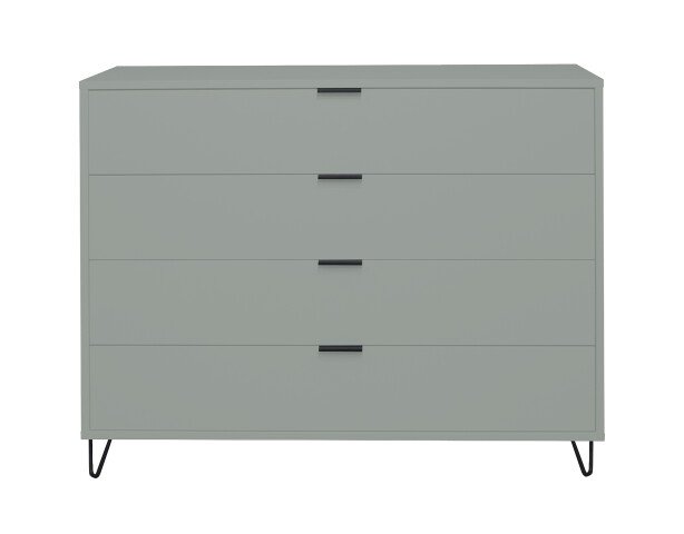 Kommode >Boulder< in Pine Green matt Lack DB - 119x102x45cm (BxHxT)