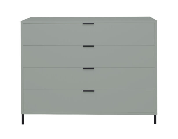 Kommode >Boulder< in Pine Green matt Lack QF - 119x102x45cm (BxHxT)