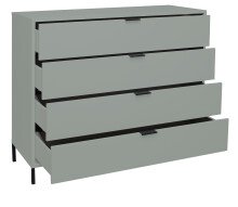 Kommode >Boulder< in Pine Green matt Lack QF - 119x102x45cm (BxHxT)