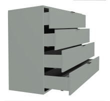 Kommode >Boulder< in Pine Green matt Lack QF - 119x102x45cm (BxHxT)