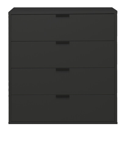 Kommode >Boulder< in Anthrazit matt Lack BG - 81x87x45cm (BxHxT)