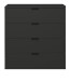 Kommode >Boulder< in Anthrazit matt Lack BG - 81x87x45cm (BxHxT)