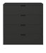 Kommode >Boulder< in Anthrazit matt Lack BG - 81x87x45cm (BxHxT)
