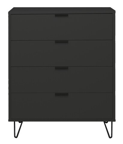 Kommode >Boulder< in Anthrazit matt Lack DB - 81x102x45cm (BxHxT)