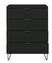 Kommode >Boulder< in Anthrazit matt Lack DB - 81x102x45cm (BxHxT)