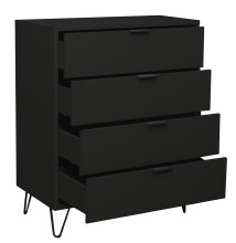 Kommode >Boulder< in Anthrazit matt Lack DB - 81x102x45cm (BxHxT)