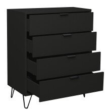 Kommode >Boulder< in Anthrazit matt Lack DB - 81x102x45cm (BxHxT)