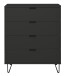 Kommode >Boulder< in Anthrazit matt Lack DB - 81x102x45cm (BxHxT)