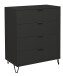 Kommode >Boulder< in Anthrazit matt Lack DB - 81x102x45cm (BxHxT)