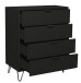 Kommode >Boulder< in Anthrazit matt Lack DB - 81x102x45cm (BxHxT)