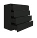 Kommode >Boulder< in Anthrazit matt Lack DB - 81x102x45cm (BxHxT)