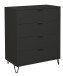 Kommode >Boulder< in Anthrazit matt Lack DB - 81x102x45cm (BxHxT)