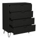 Kommode >Boulder< in Anthrazit matt Lack DB - 81x102x45cm (BxHxT)