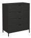 Kommode >Boulder< in Anthrazit matt Lack QF - 81x102x45cm (BxHxT)