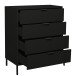 Kommode >Boulder< in Anthrazit matt Lack QF - 81x102x45cm (BxHxT)