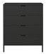 Kommode >Boulder< in Anthrazit matt Lack QF - 81x102x45cm (BxHxT)