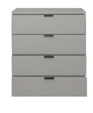 Kommode >Boulder< in Kreidegrau matt Lack BG - 81x87x45cm (BxHxT)