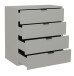 Kommode >Boulder< in Kreidegrau matt Lack BG - 81x87x45cm (BxHxT)