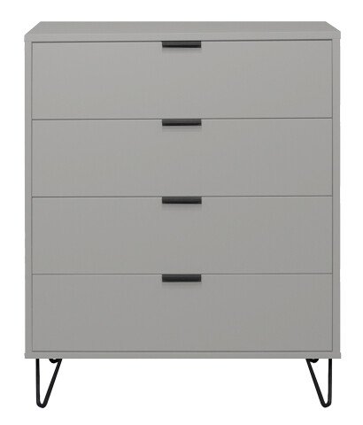 Kommode >Boulder< in Kreidegrau matt Lack DB - 81x102x45cm (BxHxT)
