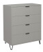Kommode >Boulder< in Kreidegrau matt Lack DB - 81x102x45cm (BxHxT)