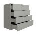 Kommode >Boulder< in Kreidegrau matt Lack DB - 81x102x45cm (BxHxT)