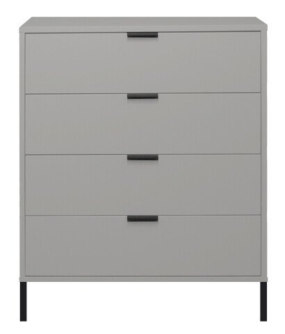 Kommode >Boulder< in Kreidegrau matt Lack QF - 81x102x45cm (BxHxT)