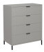 Kommode >Boulder< in Kreidegrau matt Lack QF - 81x102x45cm (BxHxT)