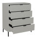 Kommode >Boulder< in Kreidegrau matt Lack QF - 81x102x45cm (BxHxT)