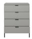 Kommode >Boulder< in Kreidegrau matt Lack QF - 81x102x45cm (BxHxT)
