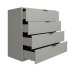 Kommode >Boulder< in Kreidegrau matt Lack QF - 81x102x45cm (BxHxT)